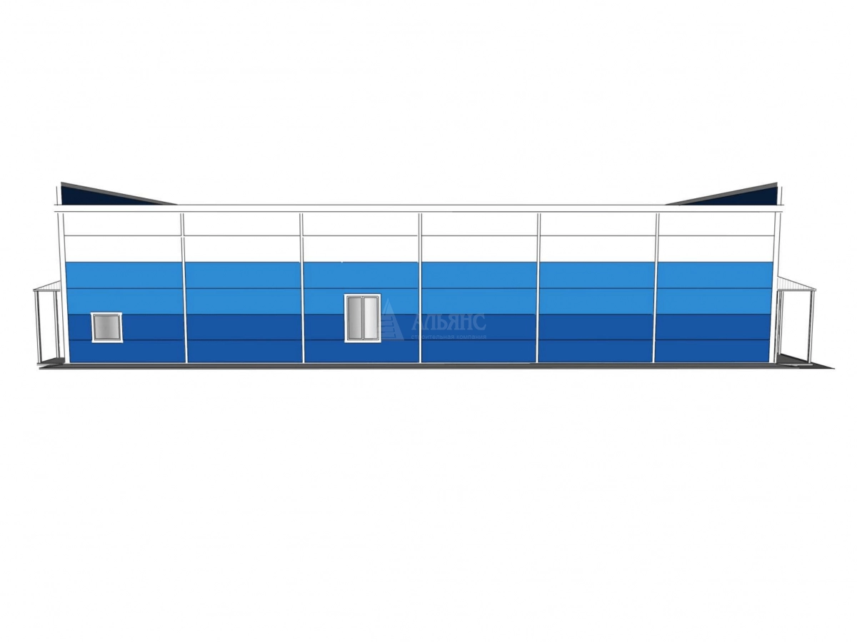 3D визуализация Магазин из сэндвич-панелей - фото 14